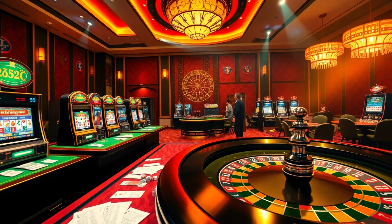 Experience the thrill of responsible gambling at a nhà cái uy tín with vibrant casino tables and exciting gaming action.