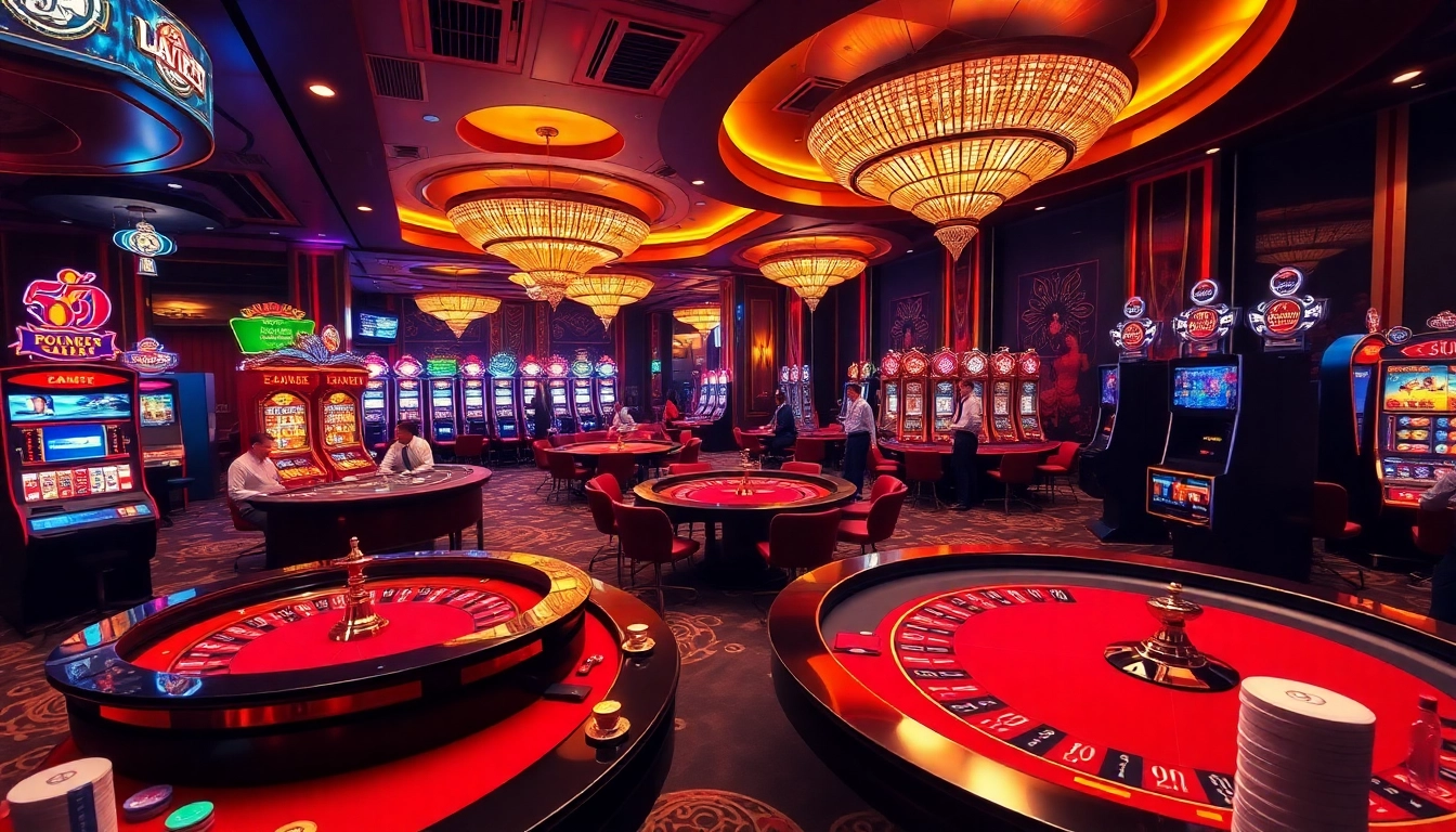 Players enjoying thrilling games at 288kbet.in with vibrant casino tables and slot machines.