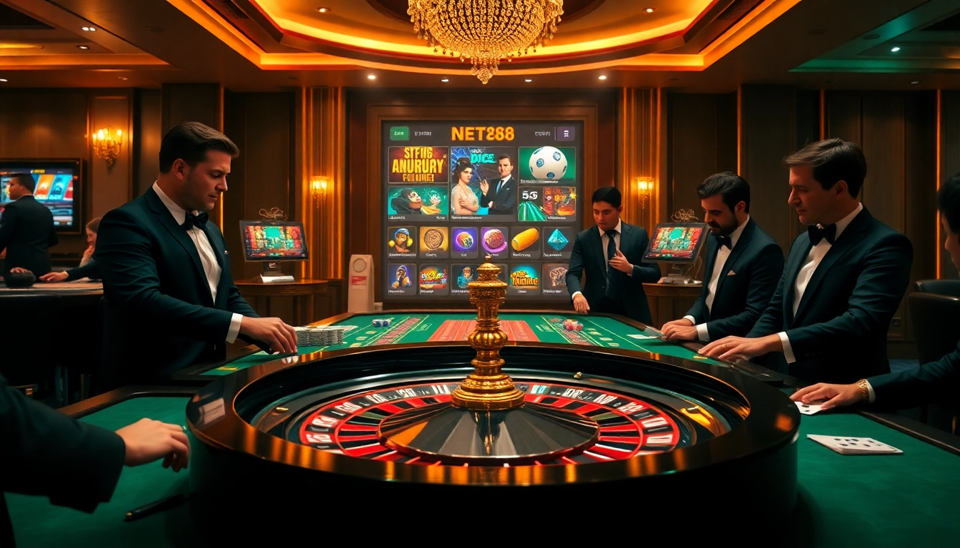 Experience the excitement of betting with https://net88.wtf/ at a luxurious casino roulette table.