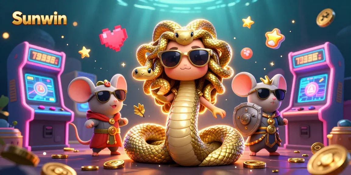 Play and win with Sunwin at this colorful, engaging casino gaming scene.