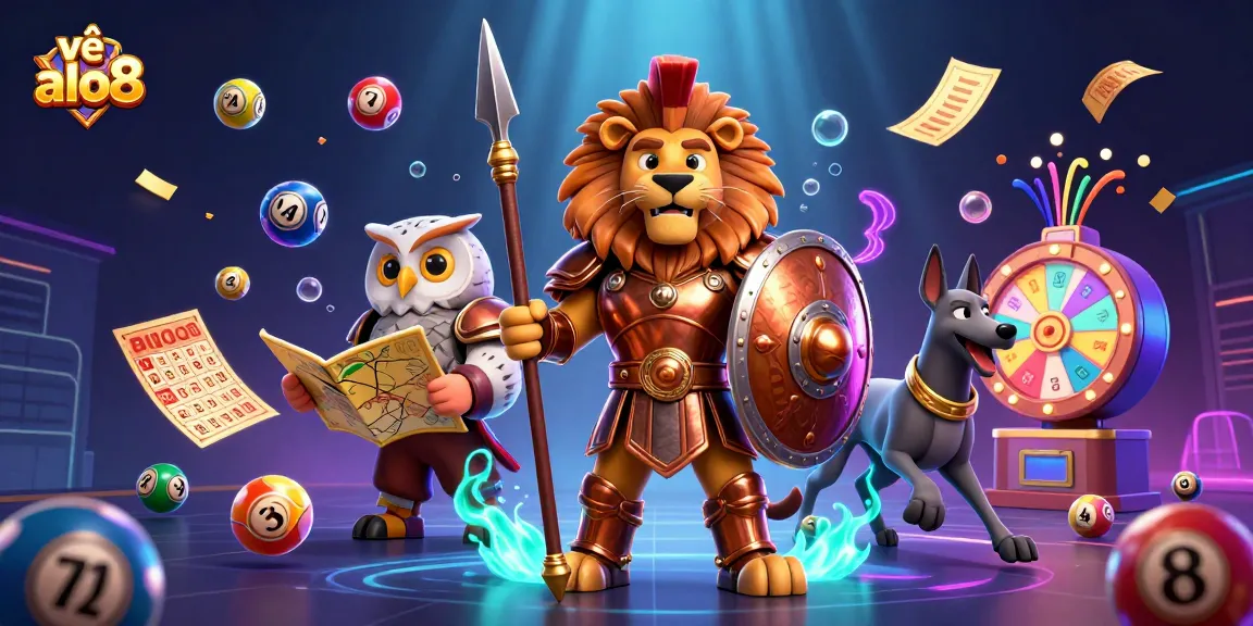 Experience the excitement of betting on về alo8 with vibrant lottery elements and enchanting characters.