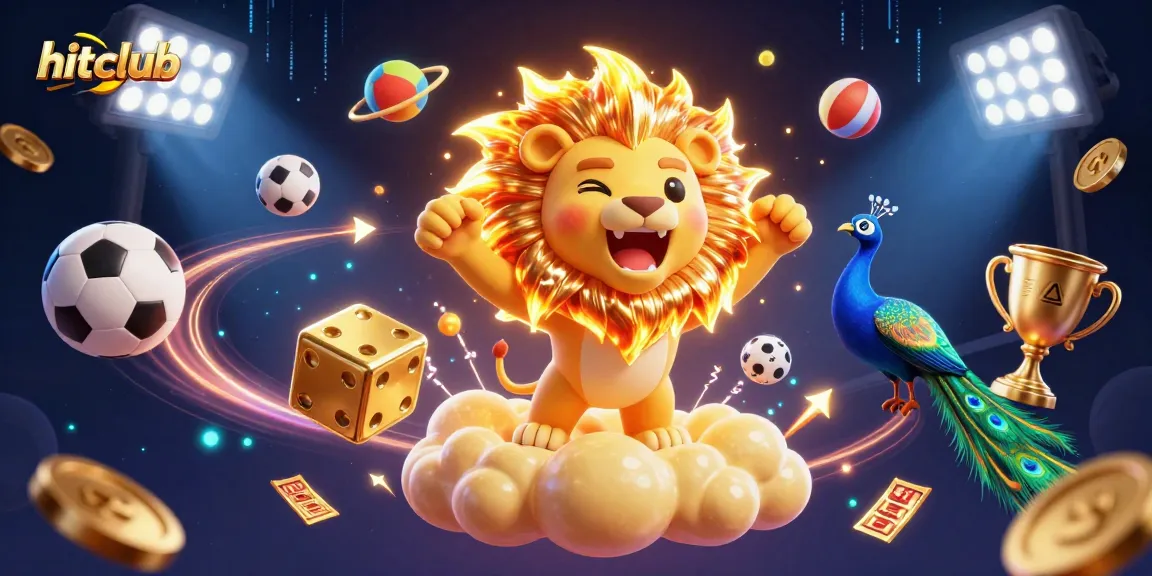 Experience hitclub with an ultra-detailed illustration of a sun lion and casino elements.
