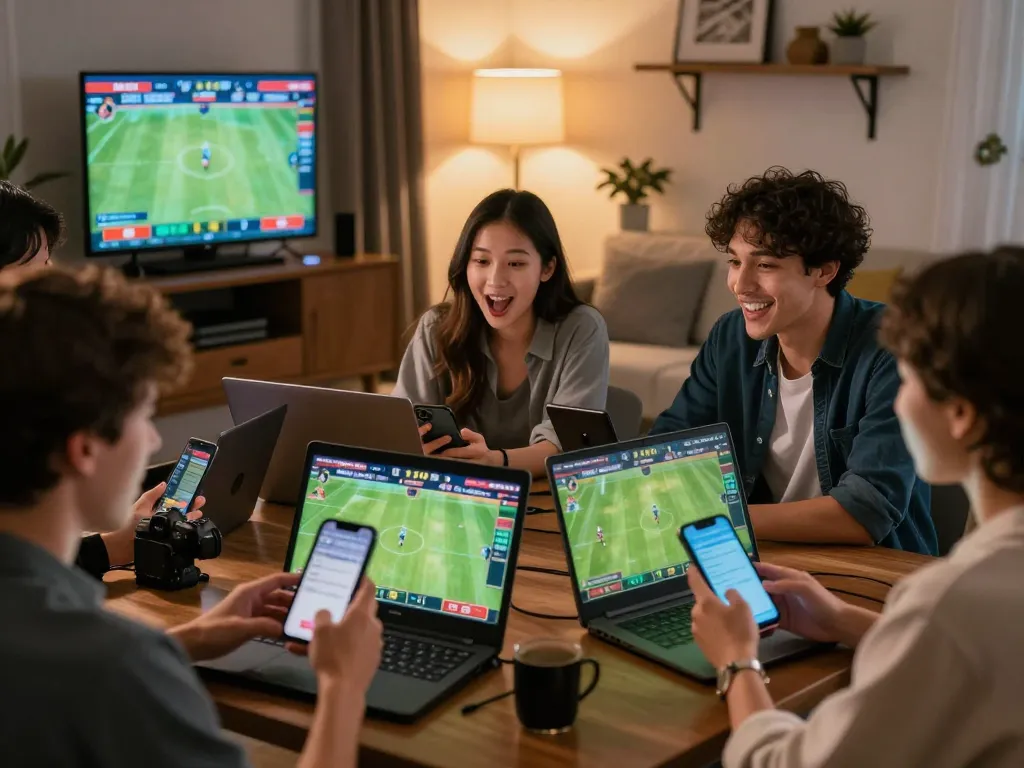 Engaging betting experience on Trang Chủ OKFUN showcasing live sports odds and player excitement in an inviting home setting.