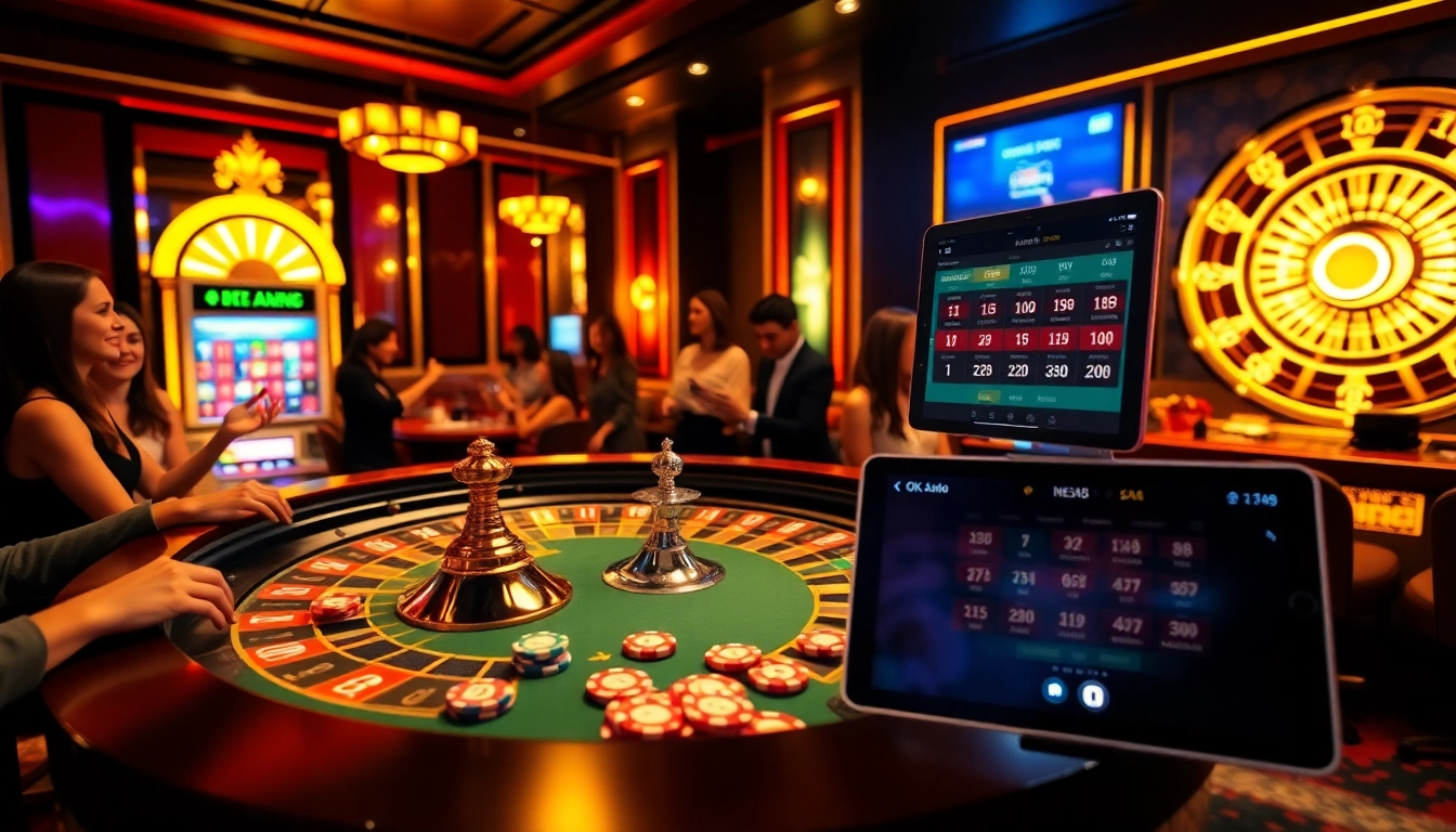 Engaging scene showcasing a luxurious roulette table and betting interface at OK8386 casino.