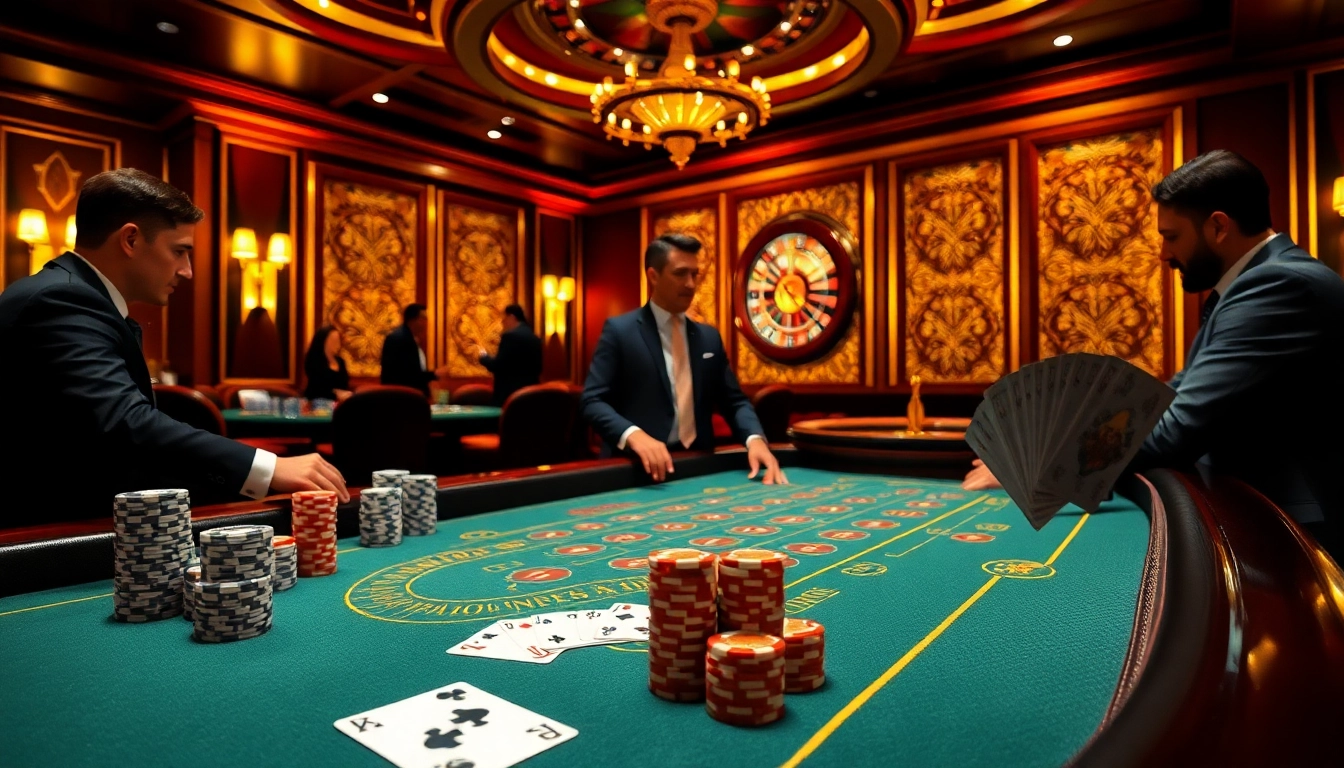 High-stakes Baccarat gameplay at XX88 casino, showcasing excitement and luxurious atmosphere.