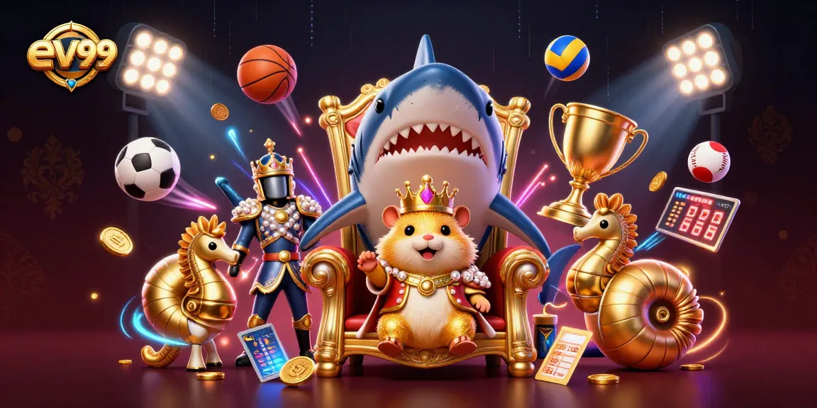 Experience thrilling bets at ev99 with the dynamic hamster king and royal seahorses.
