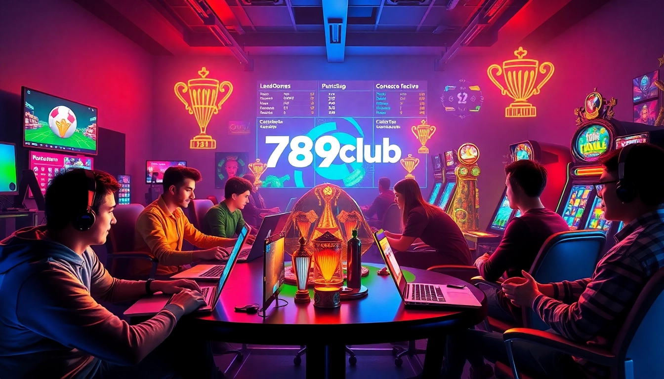 Exciting online gaming scene at 789club with diverse players engaging in various games.