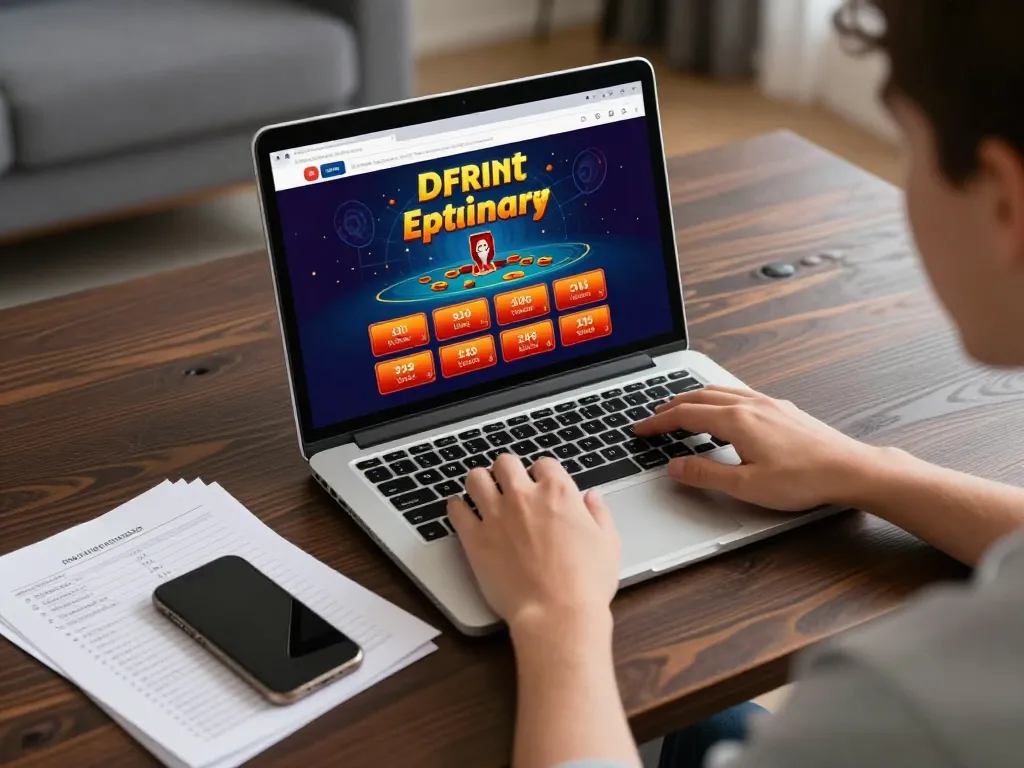 Play online casino games at https://lucky88.sbs/ with a laptop and strategy notes in a cozy home setting.