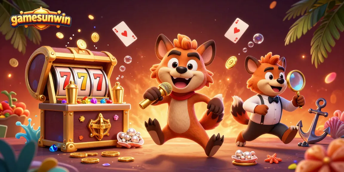 Experience gamesunwin with vibrant hyenas in a comedy casino scene featuring thrilling slots.