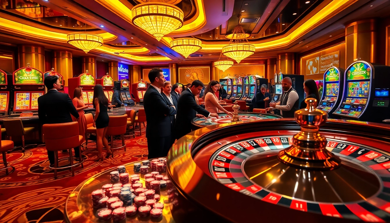 Experience the thrill of gaming at https://nk88bet.org/ with vibrant casino tables and excited players.