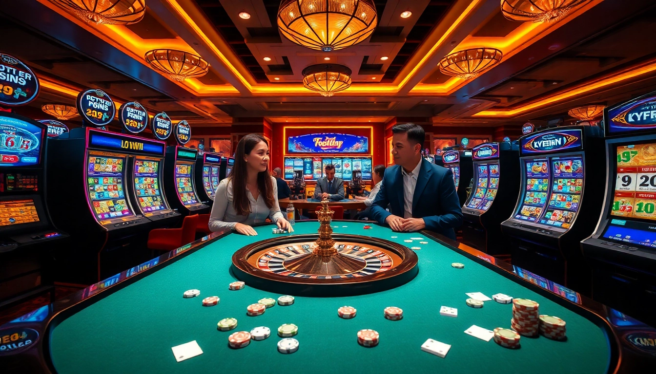 Experience exhilarating gaming at https://123win.to/ with vibrant casino tables, professional dealers, and excited players.