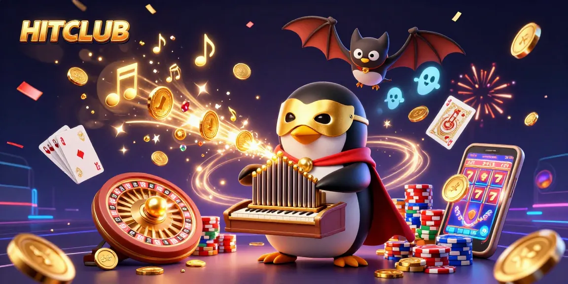 Spin into the excitement of HITCLUB as golden coins shower from an opera-playing penguin!