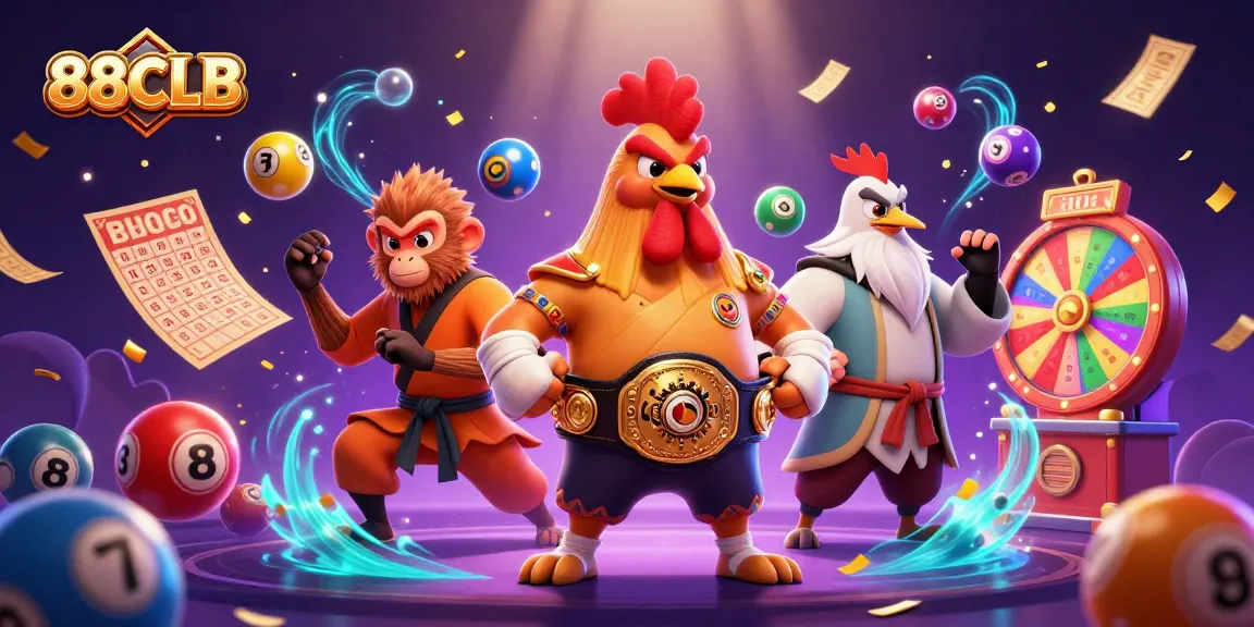 Play exciting casino games at 88CLB with vibrant lottery balls and winning prizes
