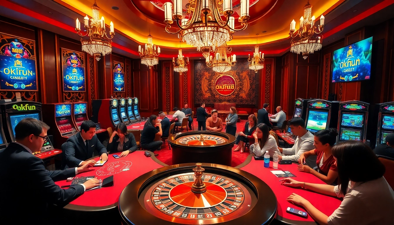 Experience the excitement of engaging with okfun at a luxurious casino.