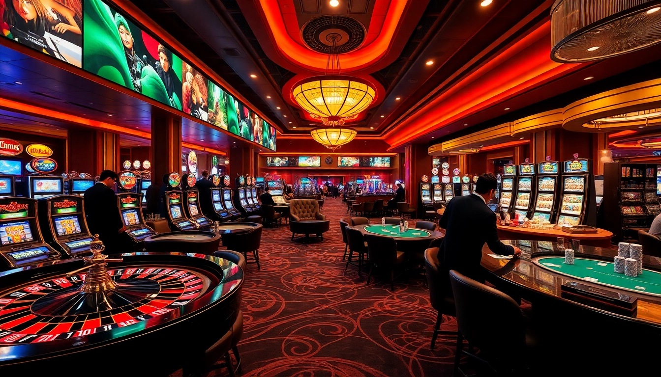 Experience the excitement of gambling at https://lsa.jp.net/ with vibrant casino visuals including roulette and slot machines.