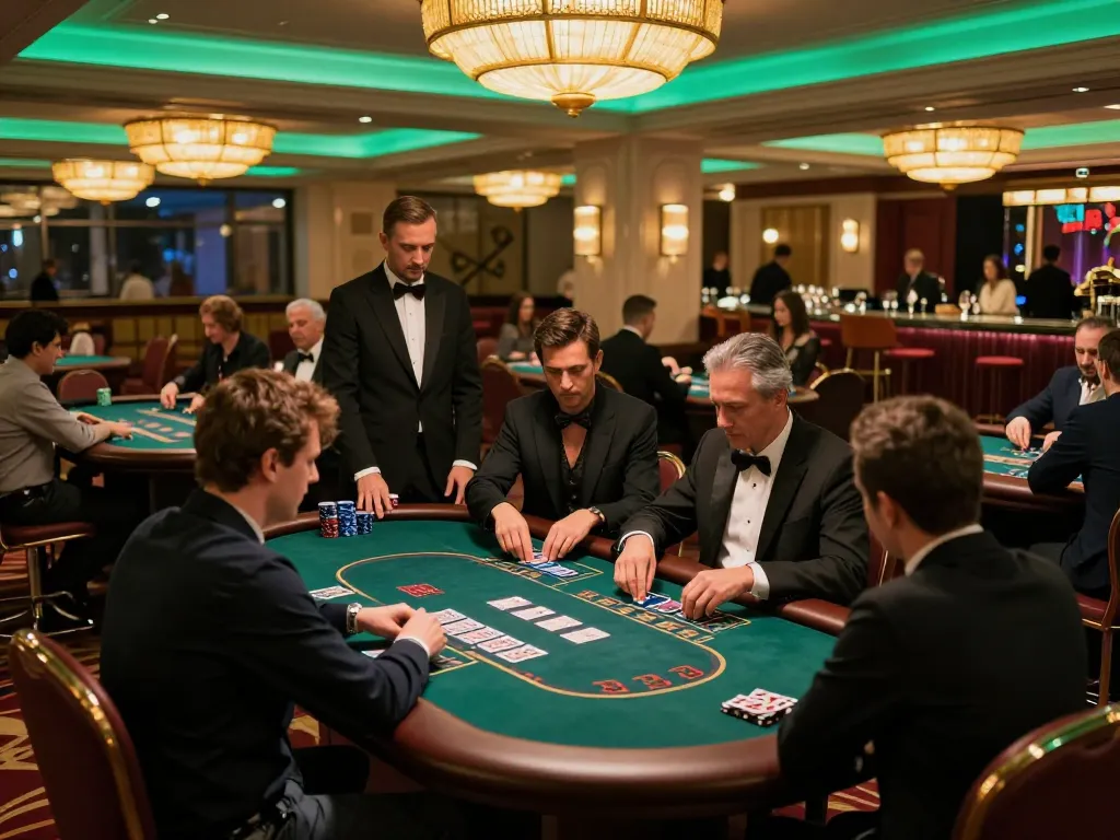 Experience the thrill of strategic blackjack on https://9bet.works/ in a luxury casino setting.