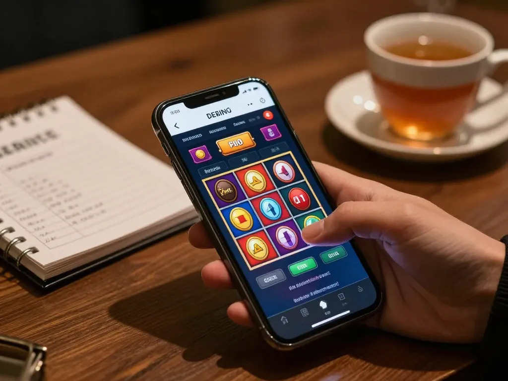Players engage with LC88 mobile slots game, exemplifying strategic online gaming