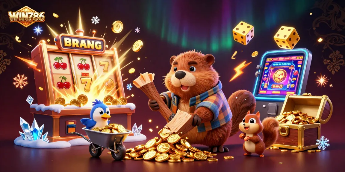 Experience exciting wins at WIN786 with lively 3D characters in a dynamic casino scene.
