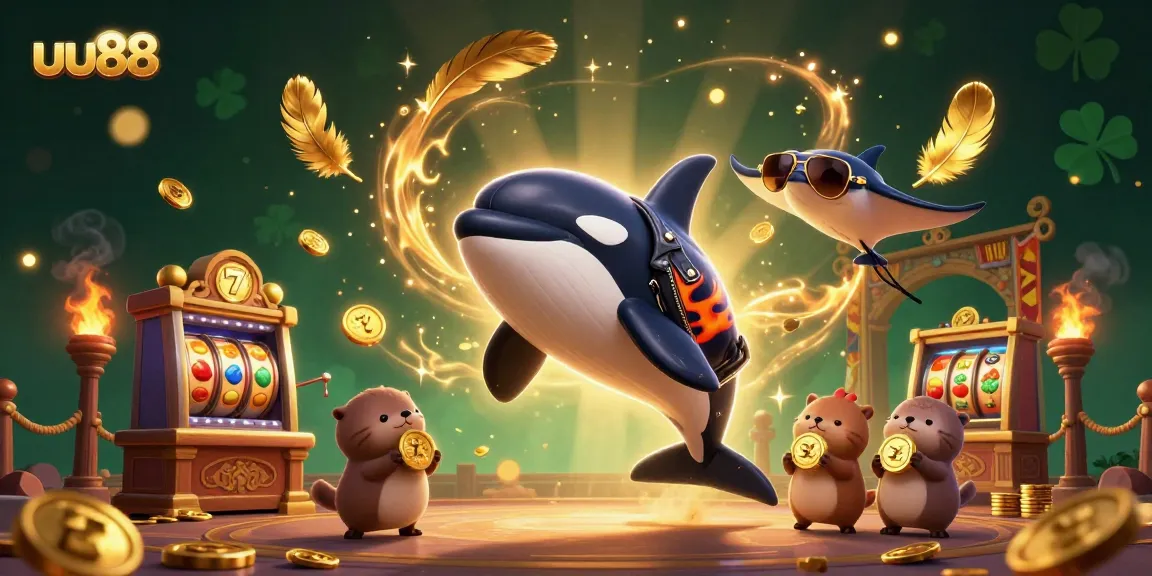 uu88 players cash in with vibrant slot machine adventures alongside fun sea creatures