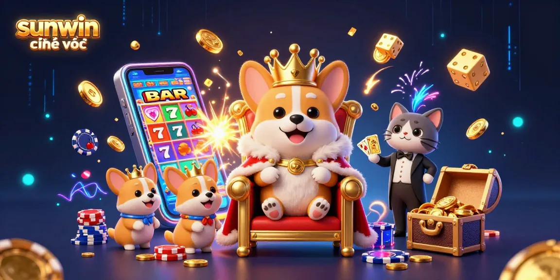 Win big with sunwin chính thức as our royal corgi greets you amidst explosions of casino jackpots!