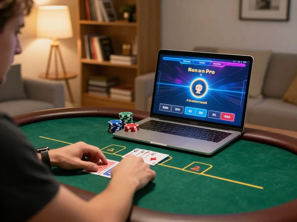 Experience thrilling gameplay at nhà cái S666 with immersive poker action in a cozy home setting