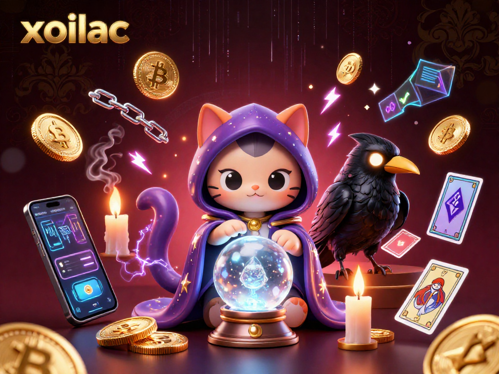Engage with xoilac's vibrant 3D casino scene packed with crypto coins and mystical characters.