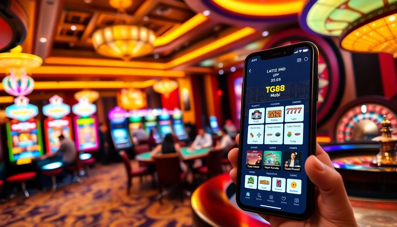 Experience excitement with tg88 mobi app in a bustling casino atmosphere