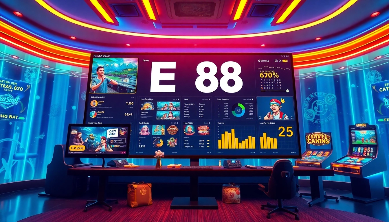E88 online gaming platform showcasing dynamic betting options and a vibrant digital interface