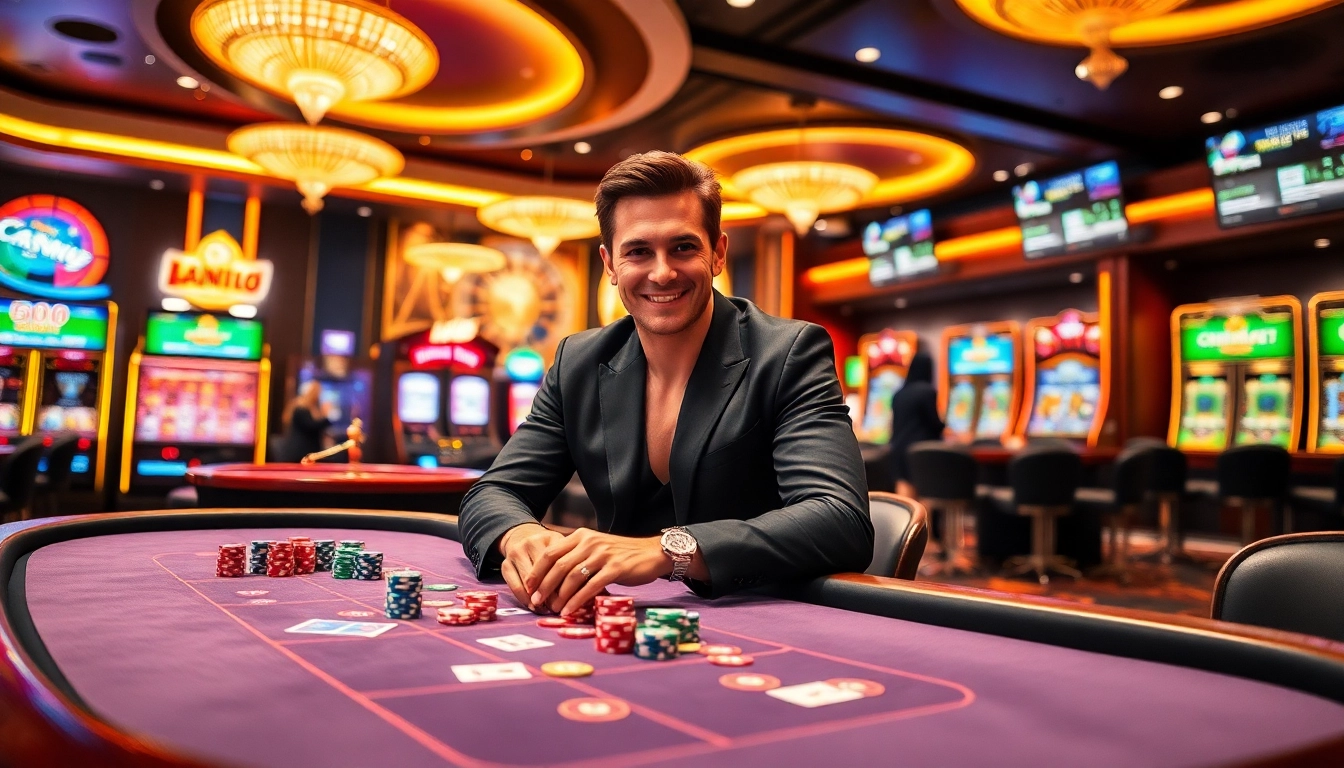 Experience the thrill of gaming with TG88 at an upscale casino table filled with excitement.