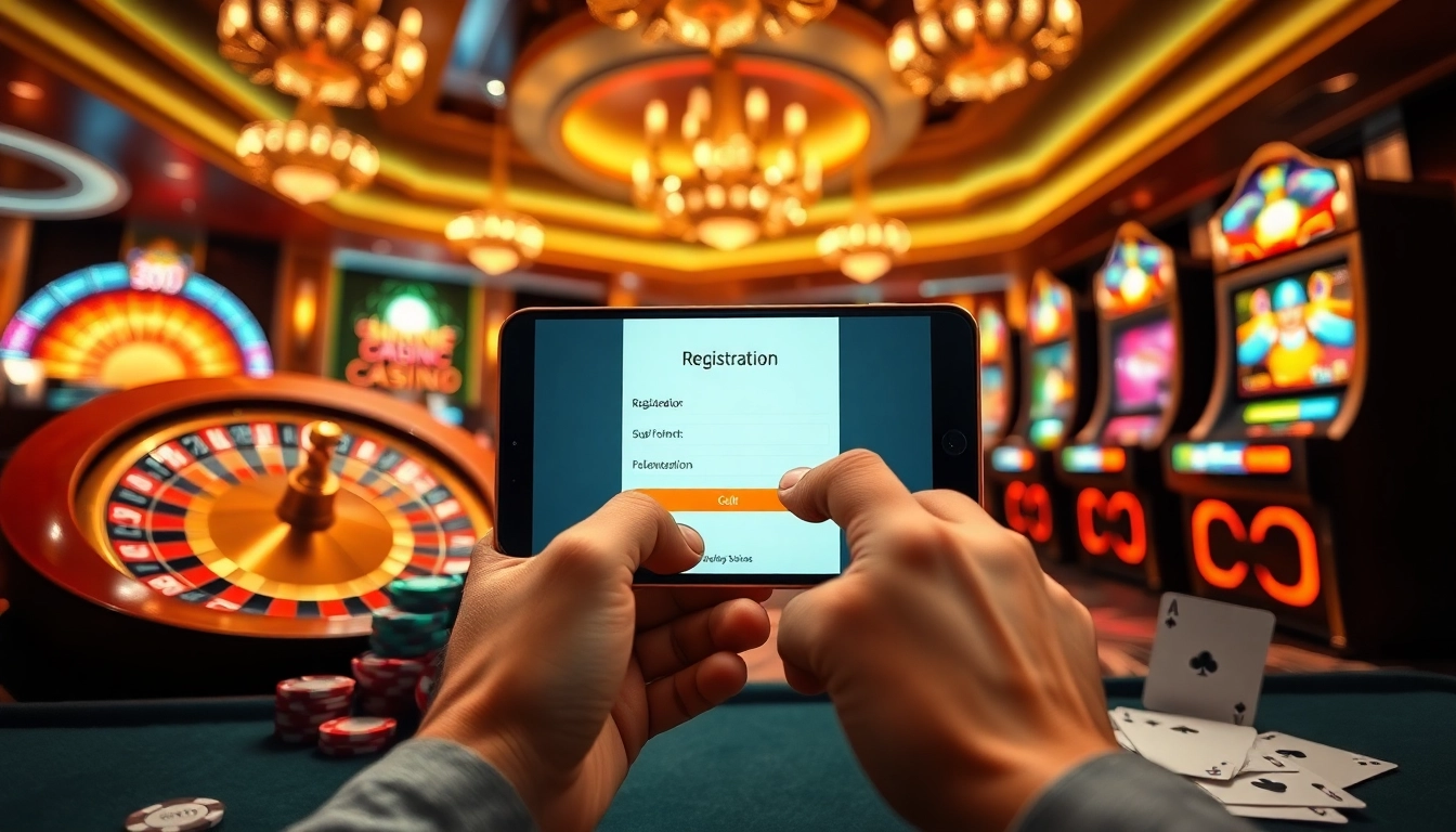 Register at Đăng Ký Nhà Cái 68VIP, featuring a luxurious online casino interface with vibrant gaming elements.