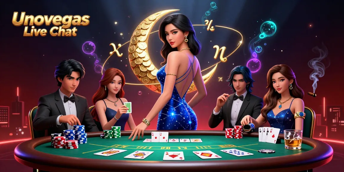 Engage with Unovegas Live Chat for immediate support in a vibrant casino scene.