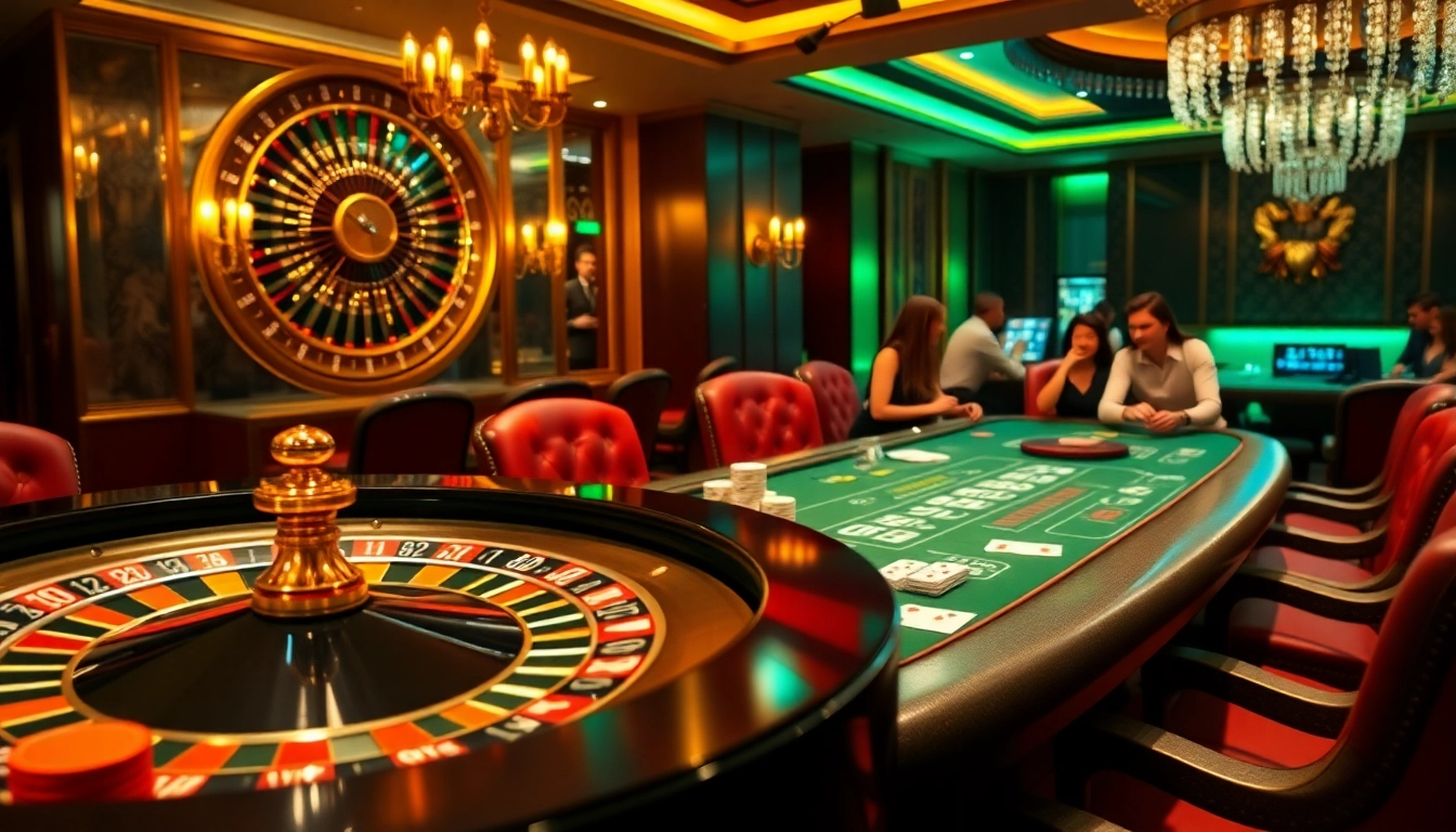 Experience elite gambling opportunities with 123GA VIP at a luxurious casino setting.