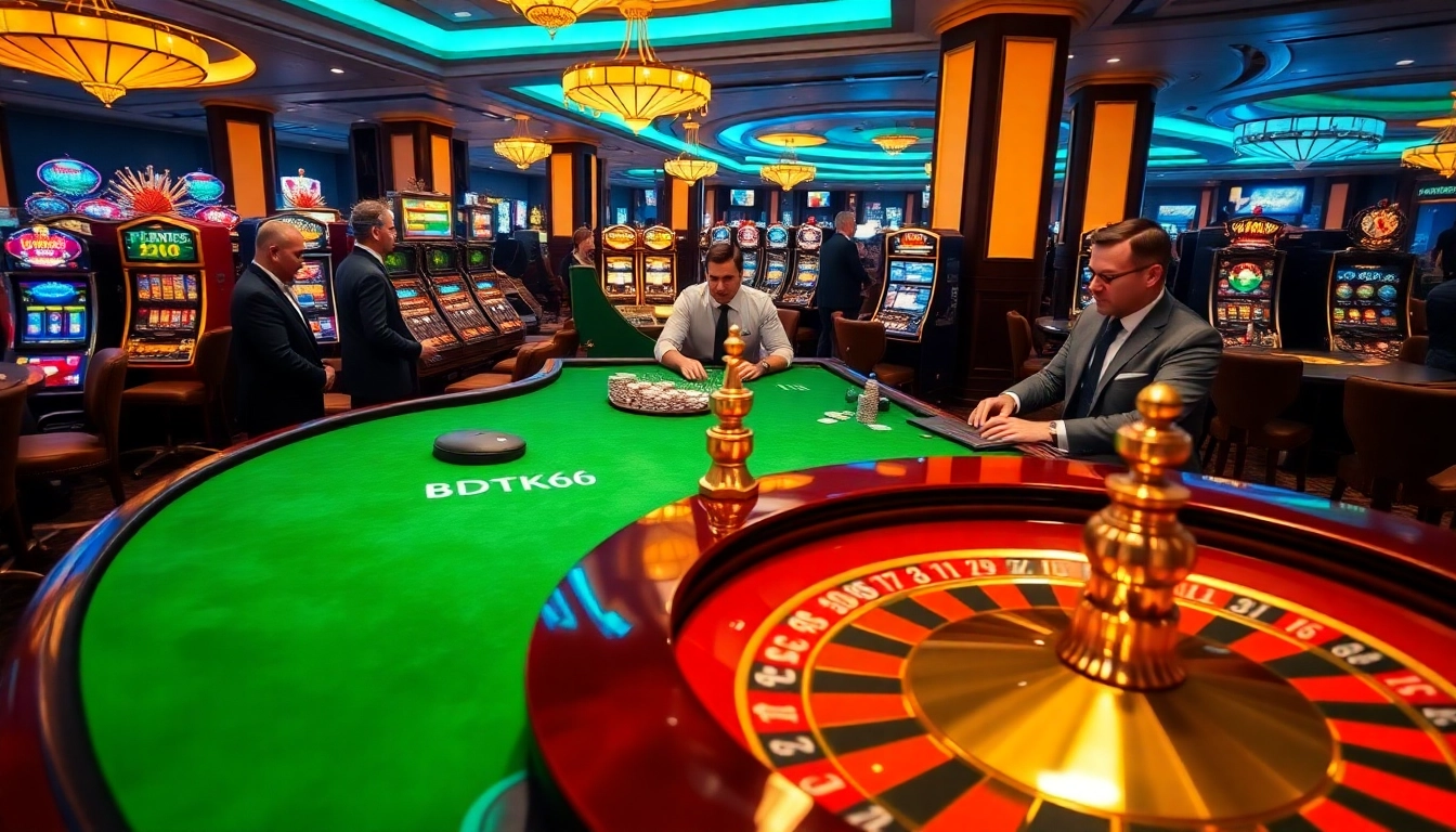 Experience high-stakes gambling excitement with BDTK66 at a luxury casino.