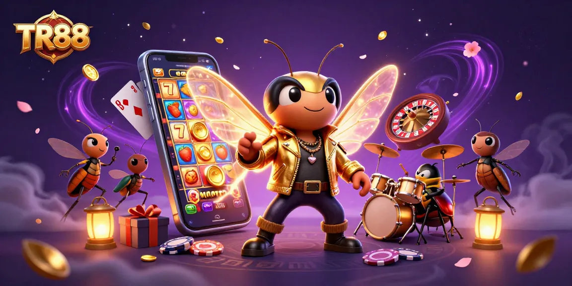 Experience TR88’s thrilling slot games with vivid characters and dynamic gameplay in a vibrant scene.