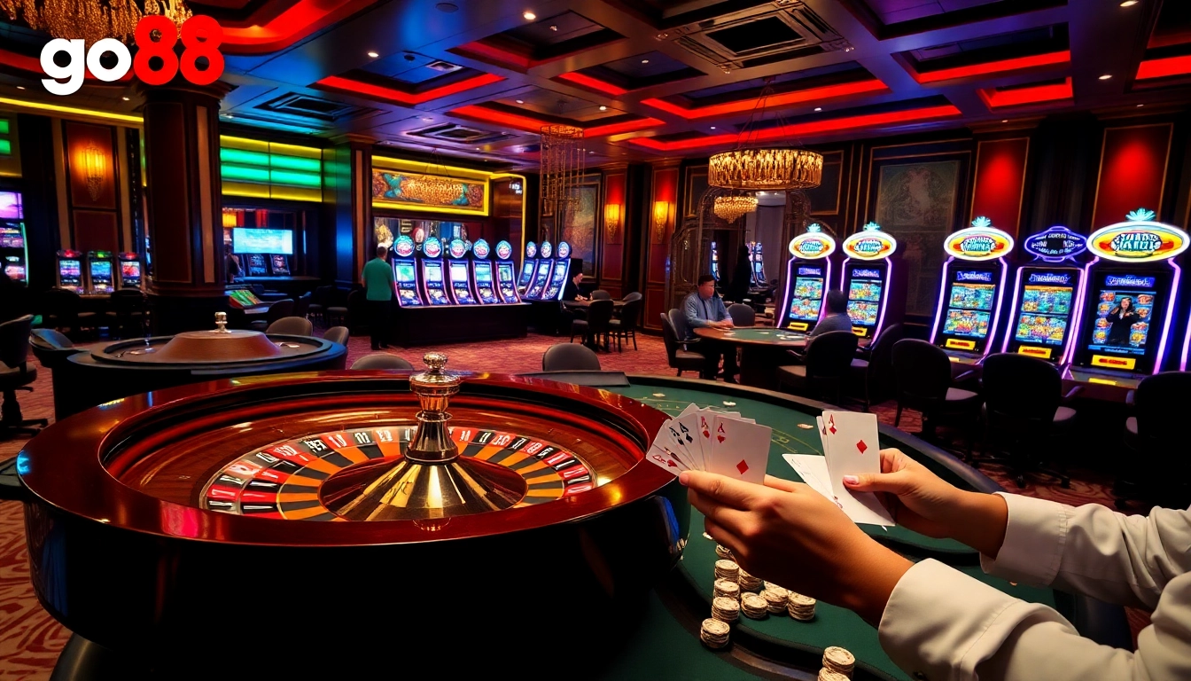 Experience thrilling gameplay at go88 with exciting casino elements like roulette and poker.
