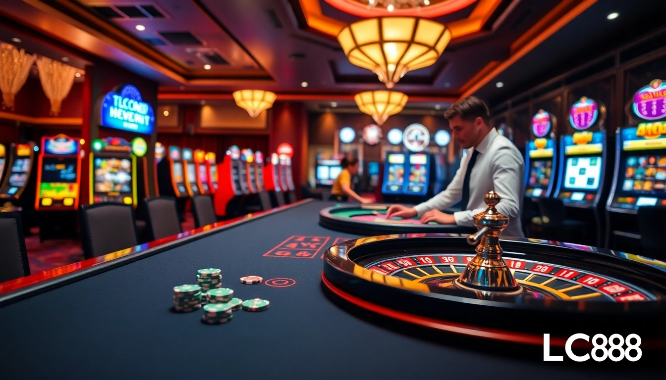 Experience the luxury of gambling at LC88 casino with vibrant tables and engaging gameplay.