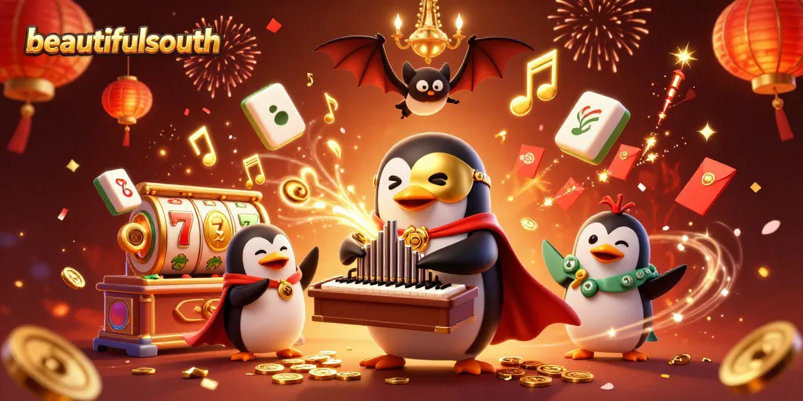 Experience thrilling wins with beautifulsouth at this vibrant casino illustration showcasing exciting gaming elements.