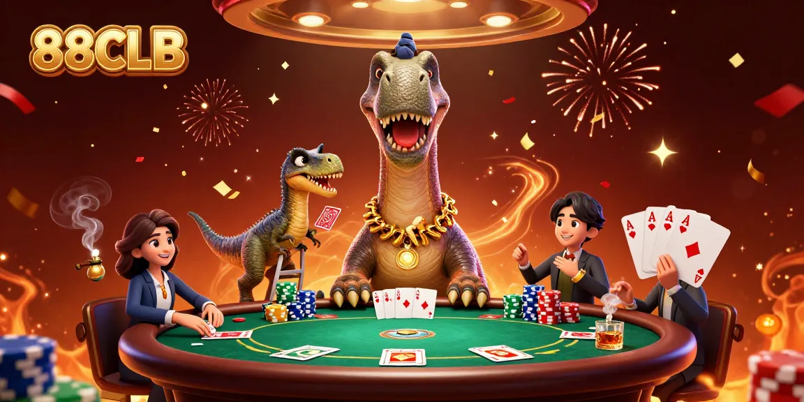 Experience thrilling gameplay at 88CLB featuring colorful poker chips and a dynamic casino atmosphere.