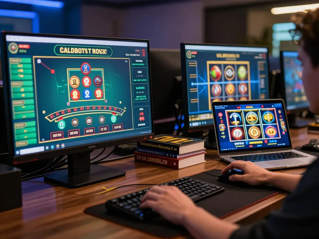Engaging setup for online gaming at https://go8.agency/, showcasing live dealer games and strategic betting displays.