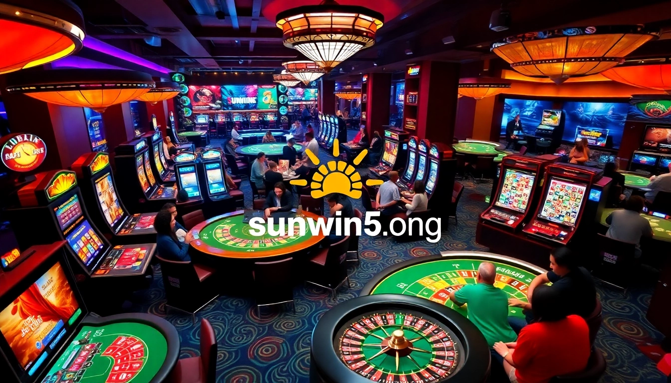 Players enjoy thrilling games at https://sunwin5.org/, showcasing poker, slots, and roulette excitement.
