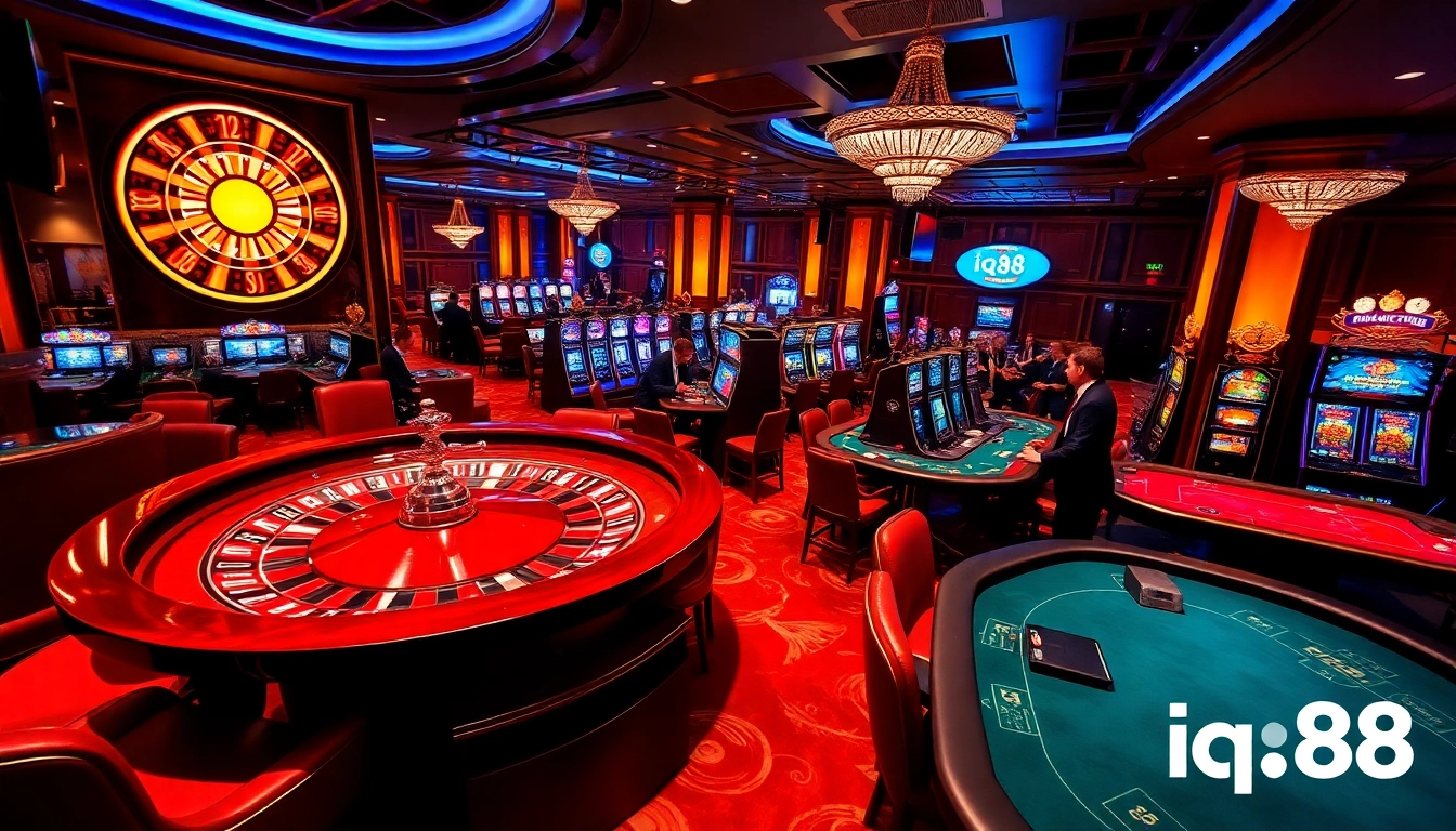 Experience thrilling gameplay at iq88 with vibrant casino tables and engaging gaming options.