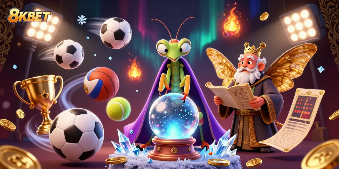 Engage with 8KBET's vibrant gambling universe featuring fortune tellers, sports, and dynamic game elements.