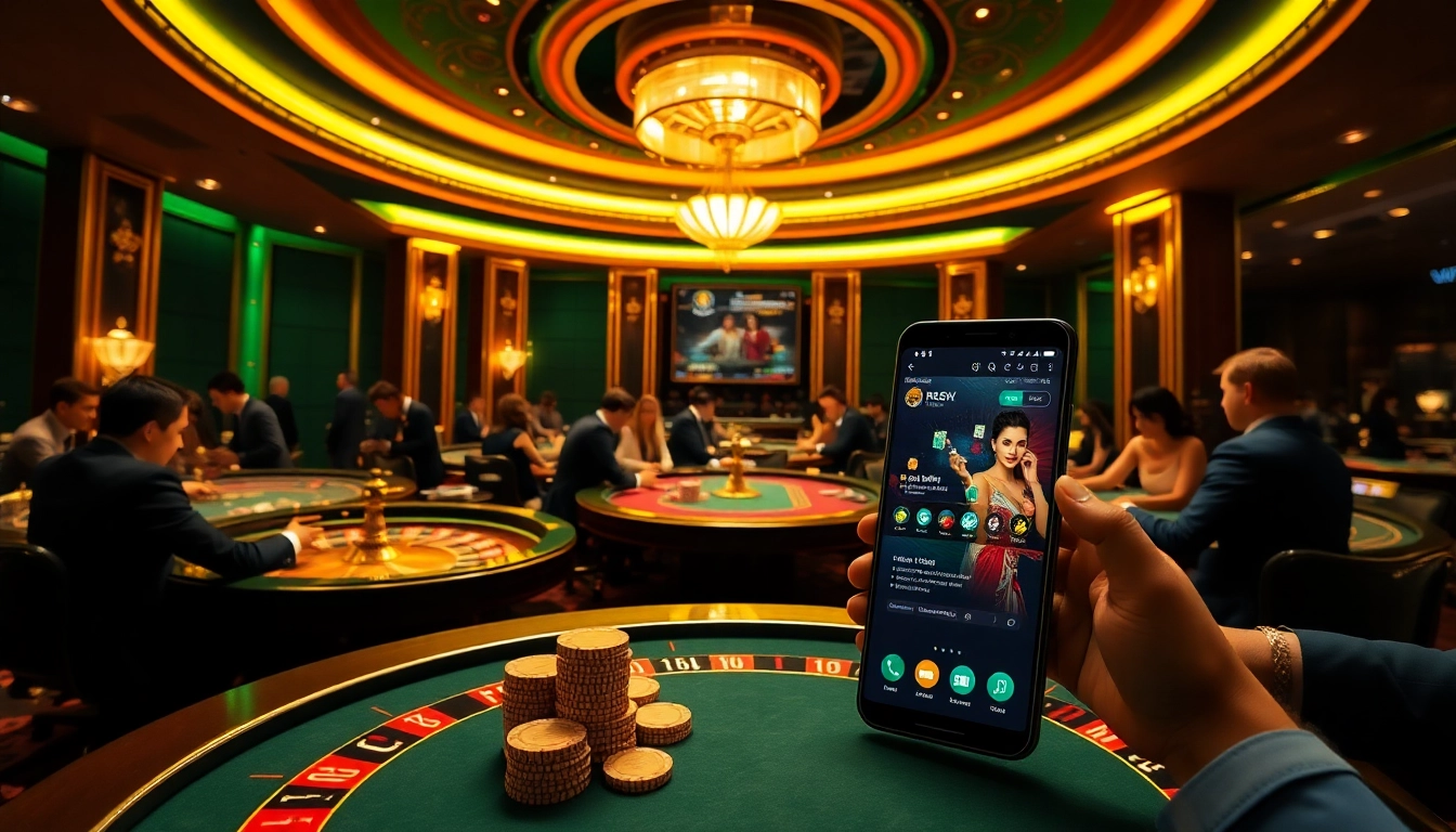 Engaged players celebrate at casino tables featuring the S8 platform in a vibrant setting.