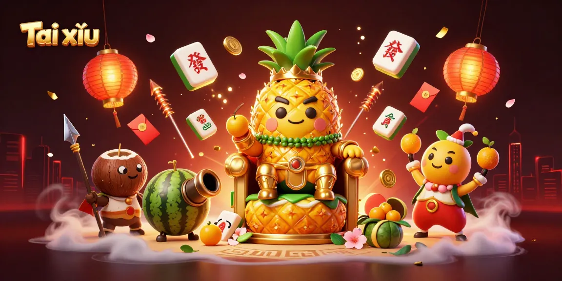 Tài xỉu online strategy illustrated with king and jester in vibrant casino setting.