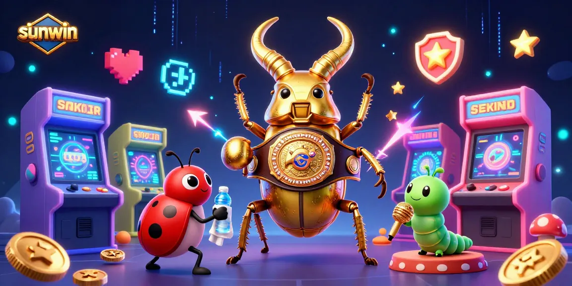 Experience fun and thrill with sunwin's giant golden stag beetle at the exciting game arena.