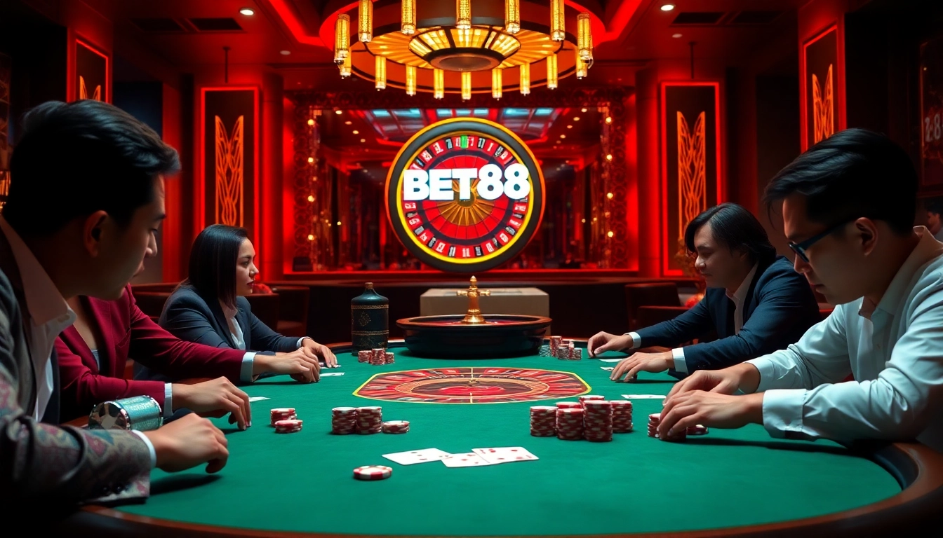 Engage in high-stakes poker and thrilling games at BET88's luxurious casino experience.