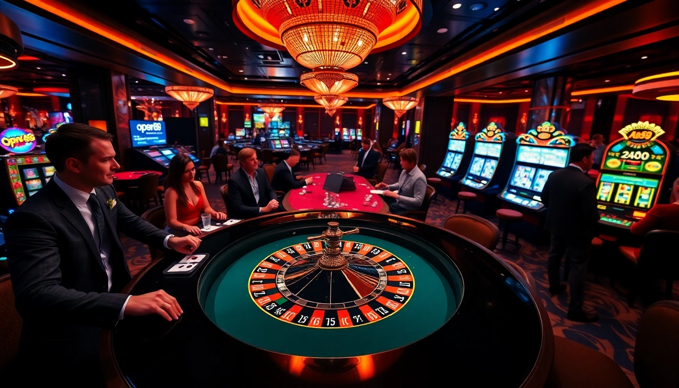 Experience the excitement of open88 casino gaming with luxurious roulette and vibrant wagering atmosphere.