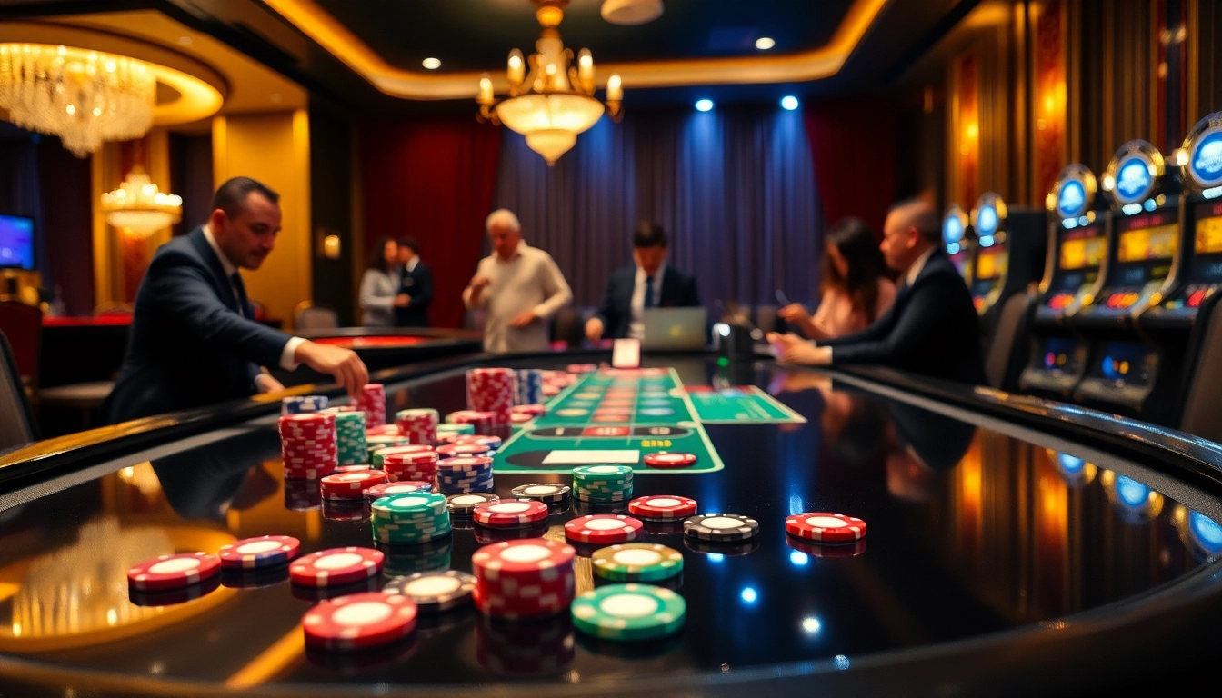 Experience the thrill of winning at https://c168.ltd/ with vibrant poker chips and a professional casino setting.
