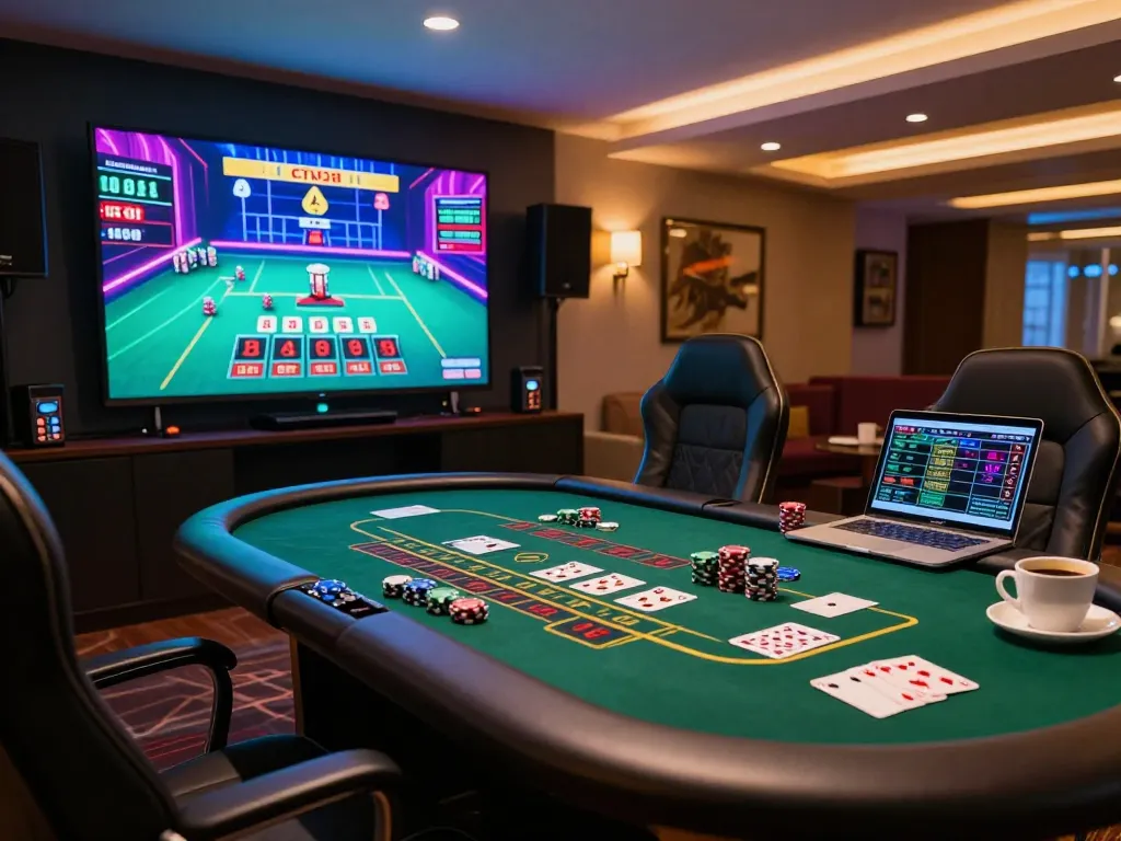 Engaged player discovering giải mã số học in an exciting online gambling session, focused on blackjack game strategy.