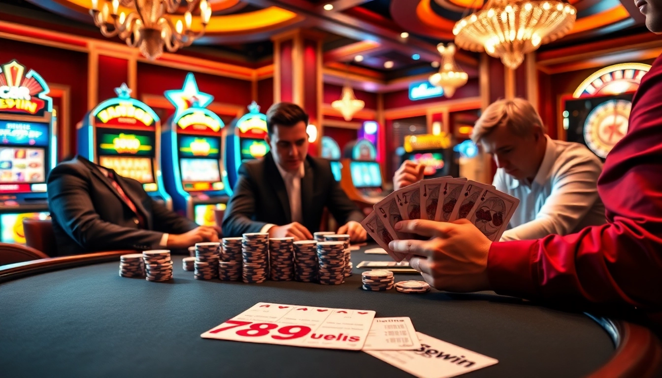 Experience the thrill of gambling at 789win with a vibrant poker scene showcasing skillful play.